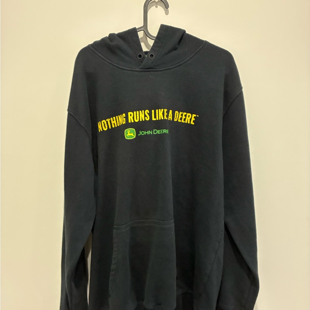 John Deere Black and Yellow Men's Hoodie